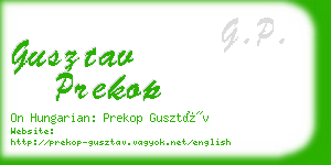 gusztav prekop business card